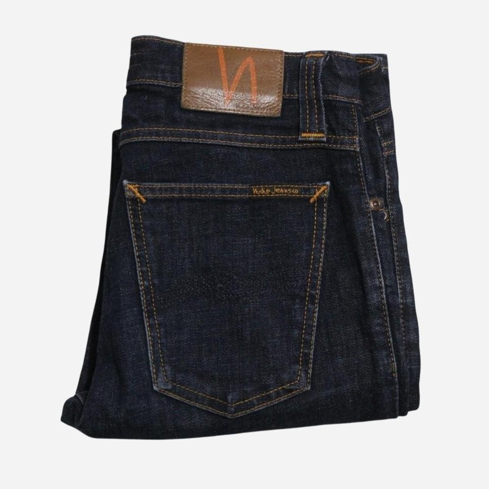 Womens Skinny Dark-wash Nudie Jeans